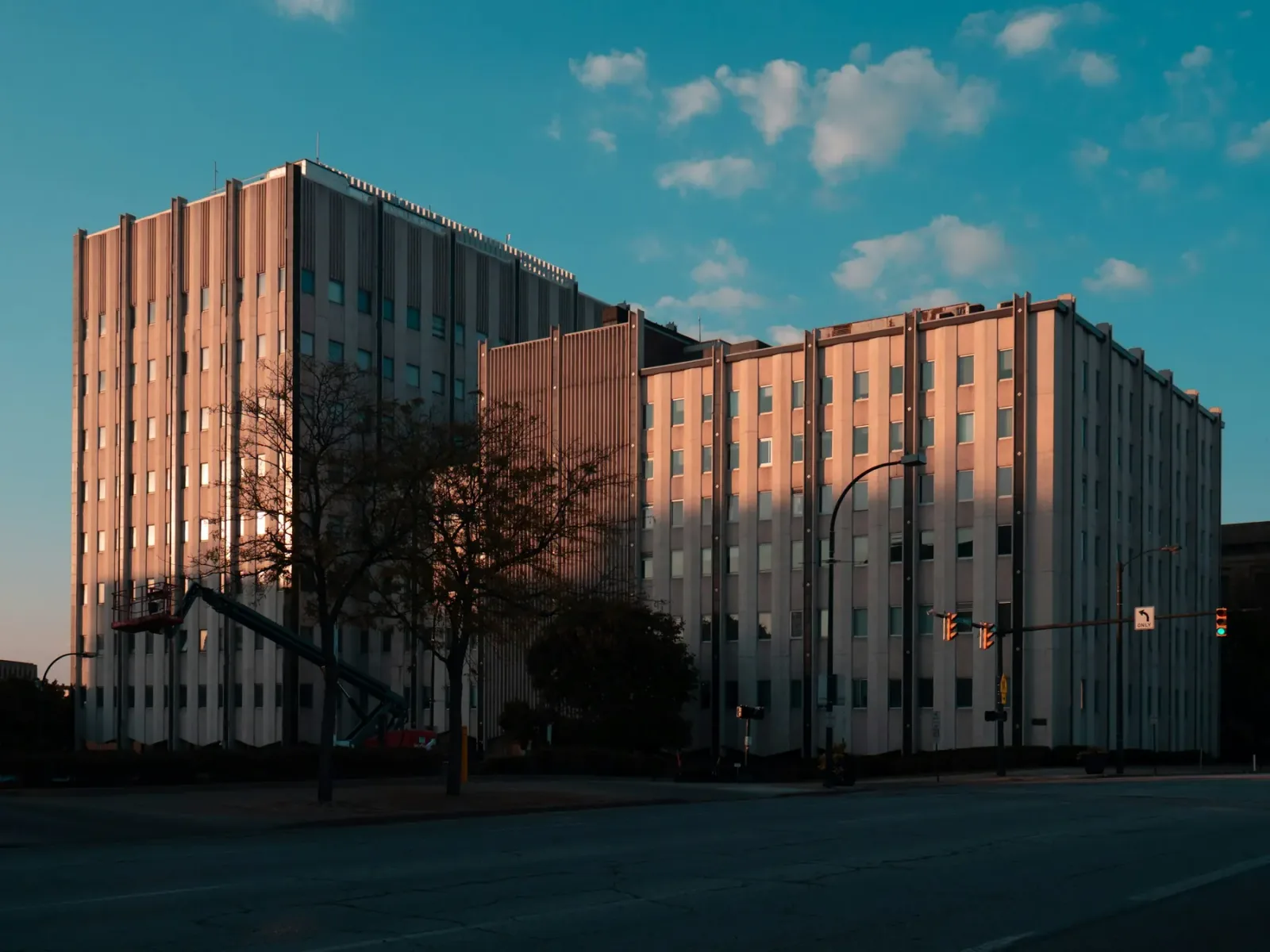 Sunlit architectural forms illustrating a design study